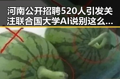 河南公开招聘520人引发关注 联合国大学AI说别这么客气引热议